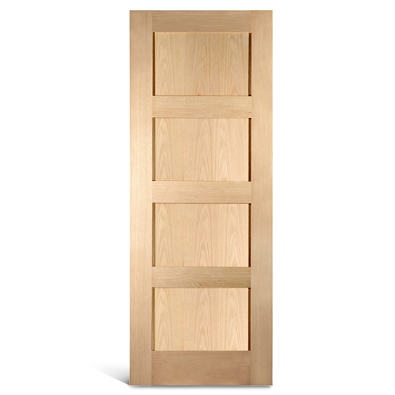 4 flat panel oak Shaker door