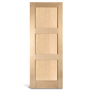 3 flat panel oak Shaker door