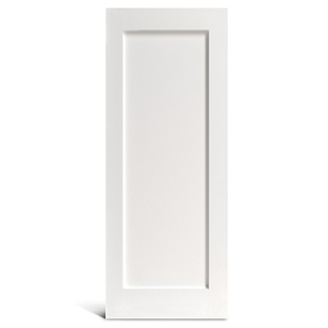 1 flat panel primed Shaker door
