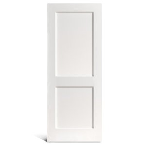 2 flat panel primed Shaker door