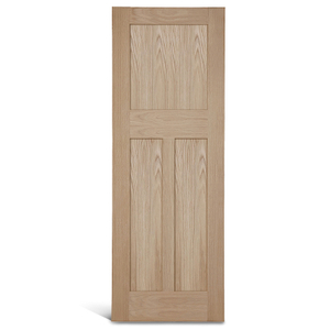 3 flat panel vertical with square oak Shaker door