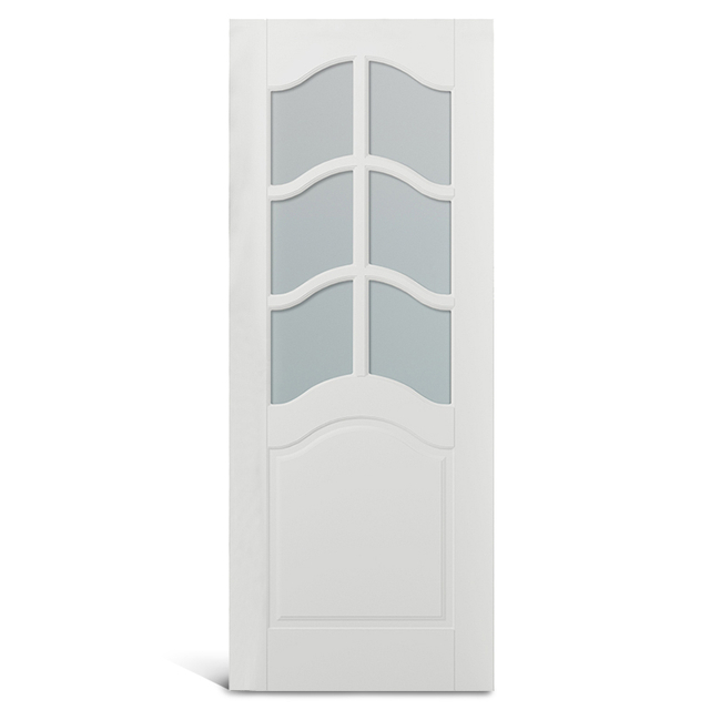 7 lite arch top glass PVC Molded door