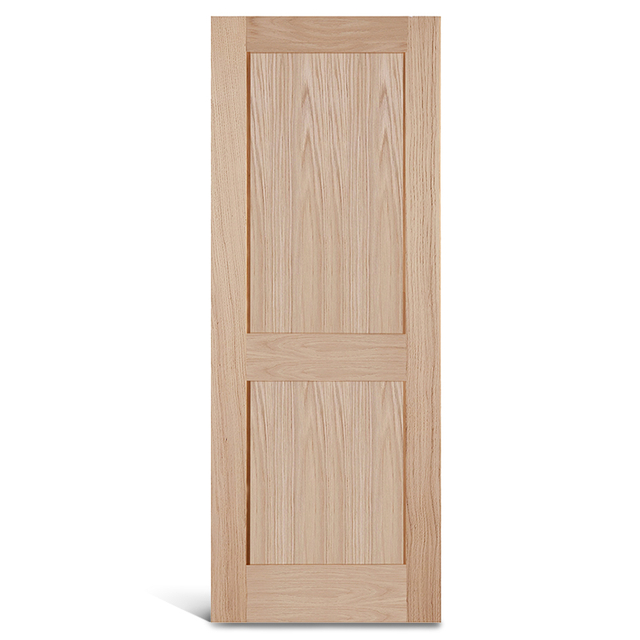 2 flat panel oak Shaker door