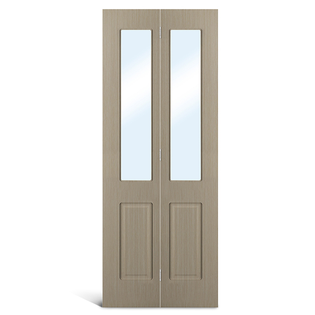 4 Panel Square Top Glass PVC Bifold Door
