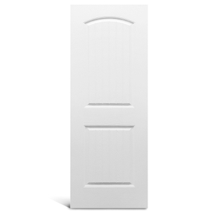 2 panel round top textured primed Molded door