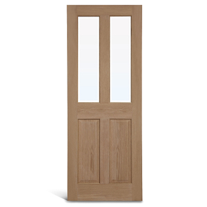 4 panel glass oak Panel door