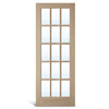15 Lite Oak Glass French Door