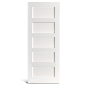 5 flat panel primed Shaker door