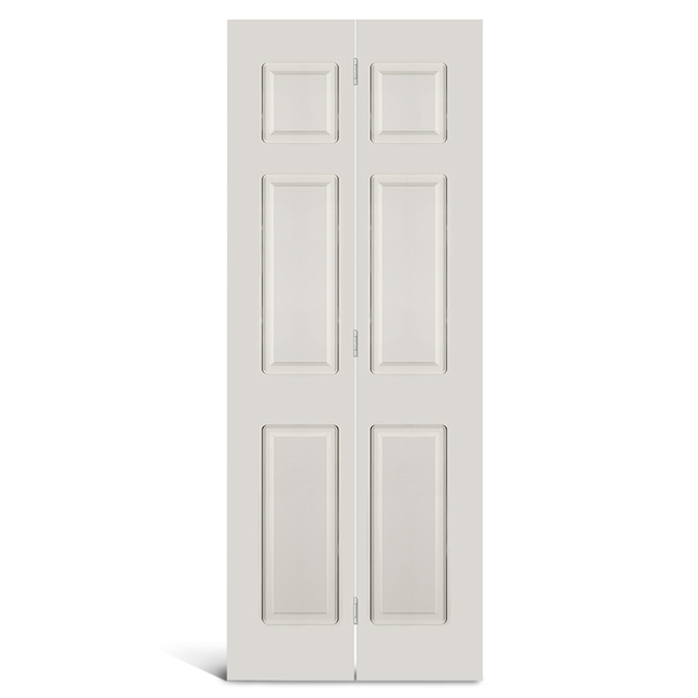 6 Panel Square Top PVC Bifold Door